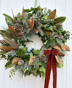 Festive Door Wreath: Woodland Elegance